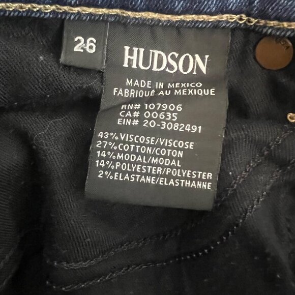 Hudson‎ Jeans Colette Mid Rise Raw Hem Cropped Skinny Ankle Pants Size 26 - Picture 6 of 8